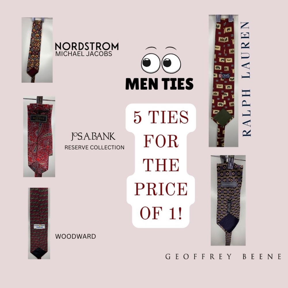 ❌SOLD  Tie Bundle Michael Jacobs, JOS BANK, Chaps Ralph Lauren+